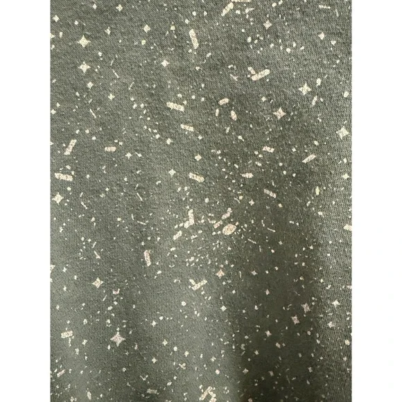 Nike Kids Green Silver Metallic Star Fleck Cropped Crewneck Sweatshirt Medium M - Picture 4 of 9